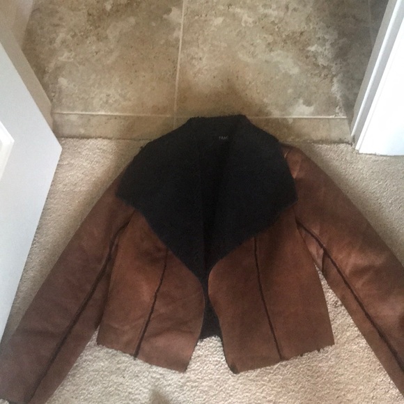 ❄️ 🍁 🎄Ladies Black & Brown Sherpa jacket - Picture 6 of 8
